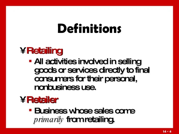 Retailing (Concept & Definition)