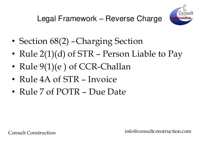 Reverse charge mechanism