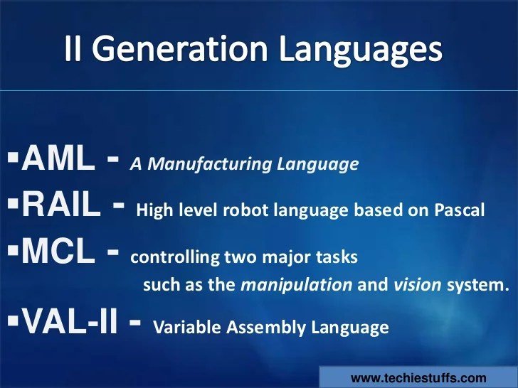 Robotics programming languages