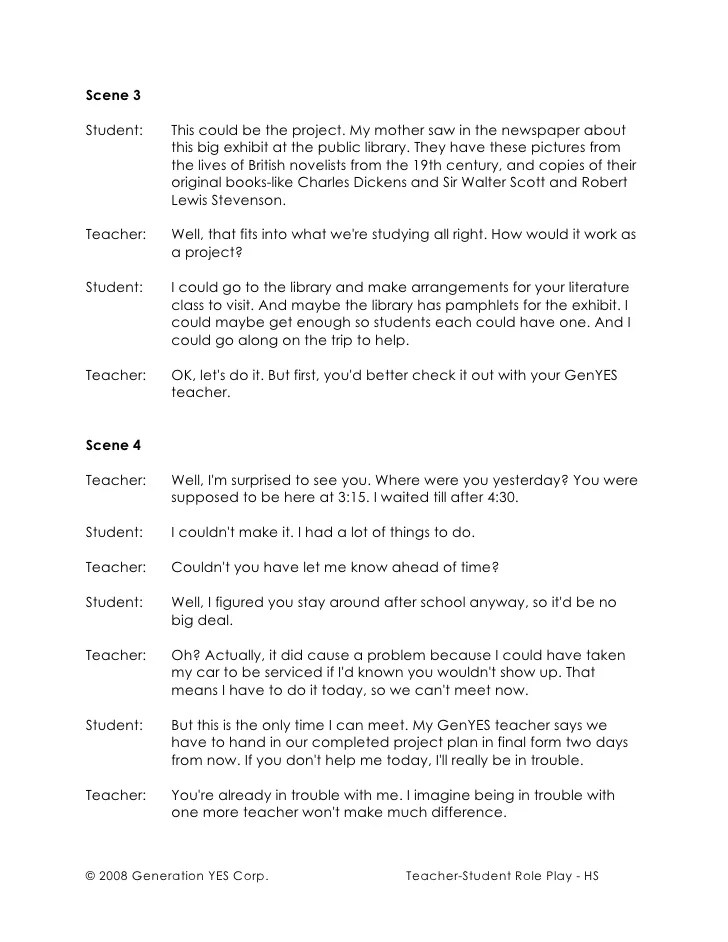 Role Play Script Hs