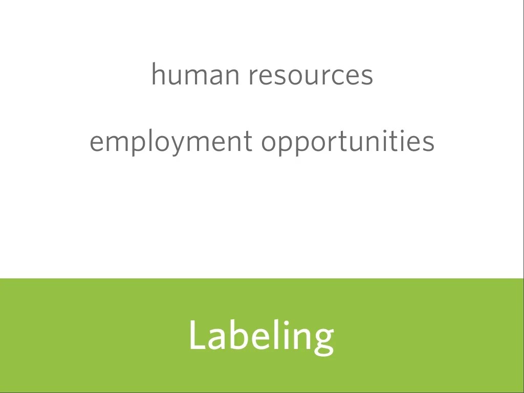 human resources employment opportunities Labeling