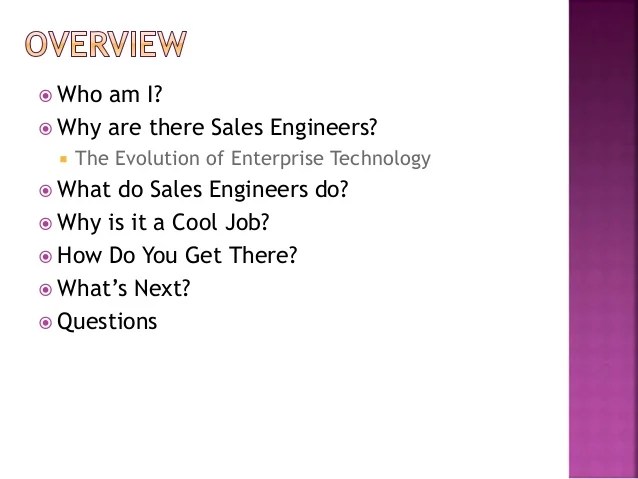 Sales Engineering On the front lines of evolving business technology