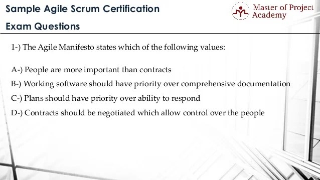 Sample Agile Scrum Certification Exam Questions