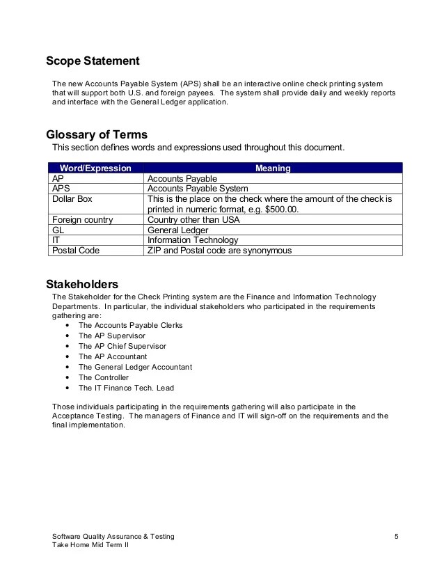 Sample Technical Requirement Document (TRD)