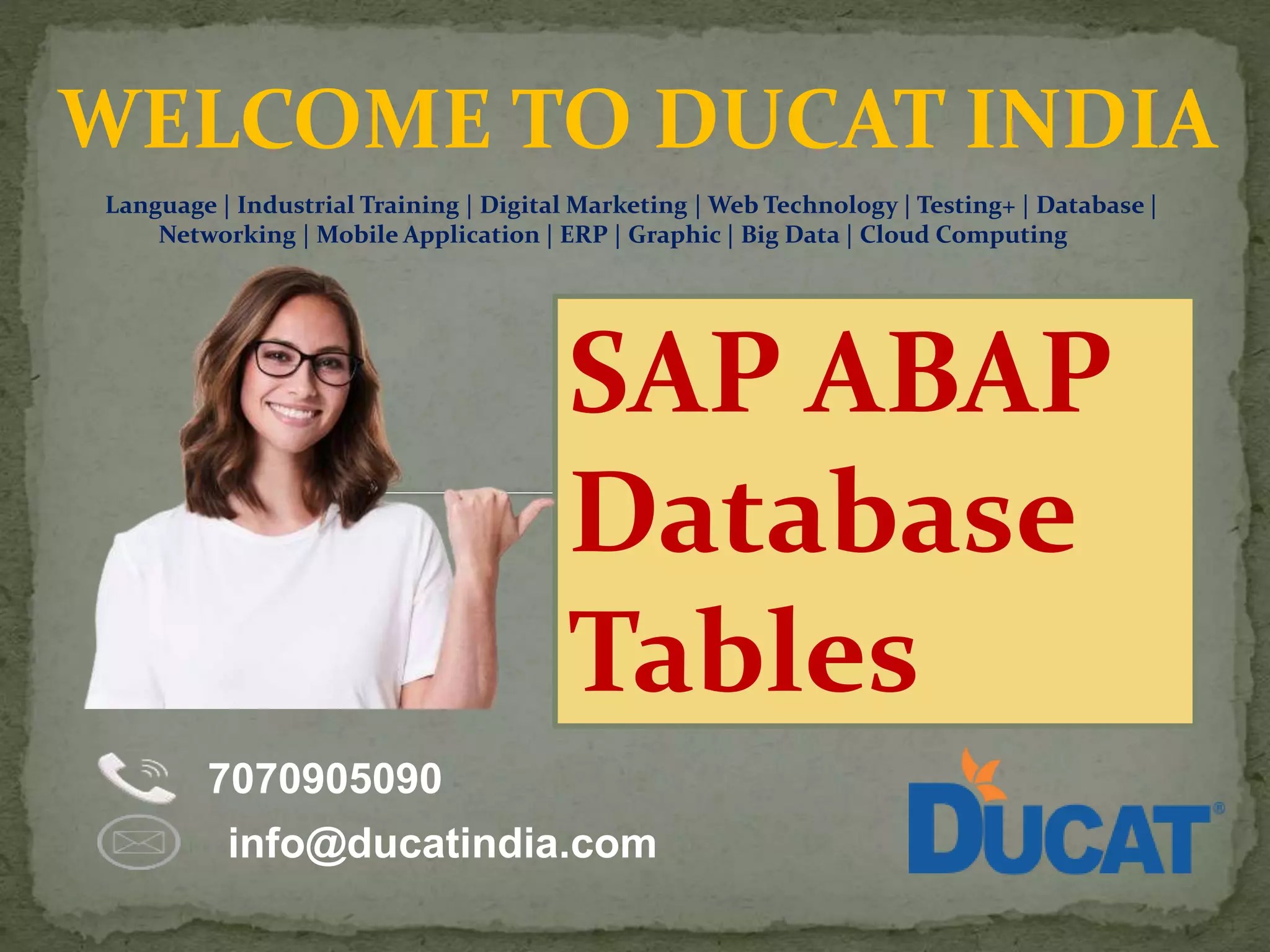 Sap abap database table PPT