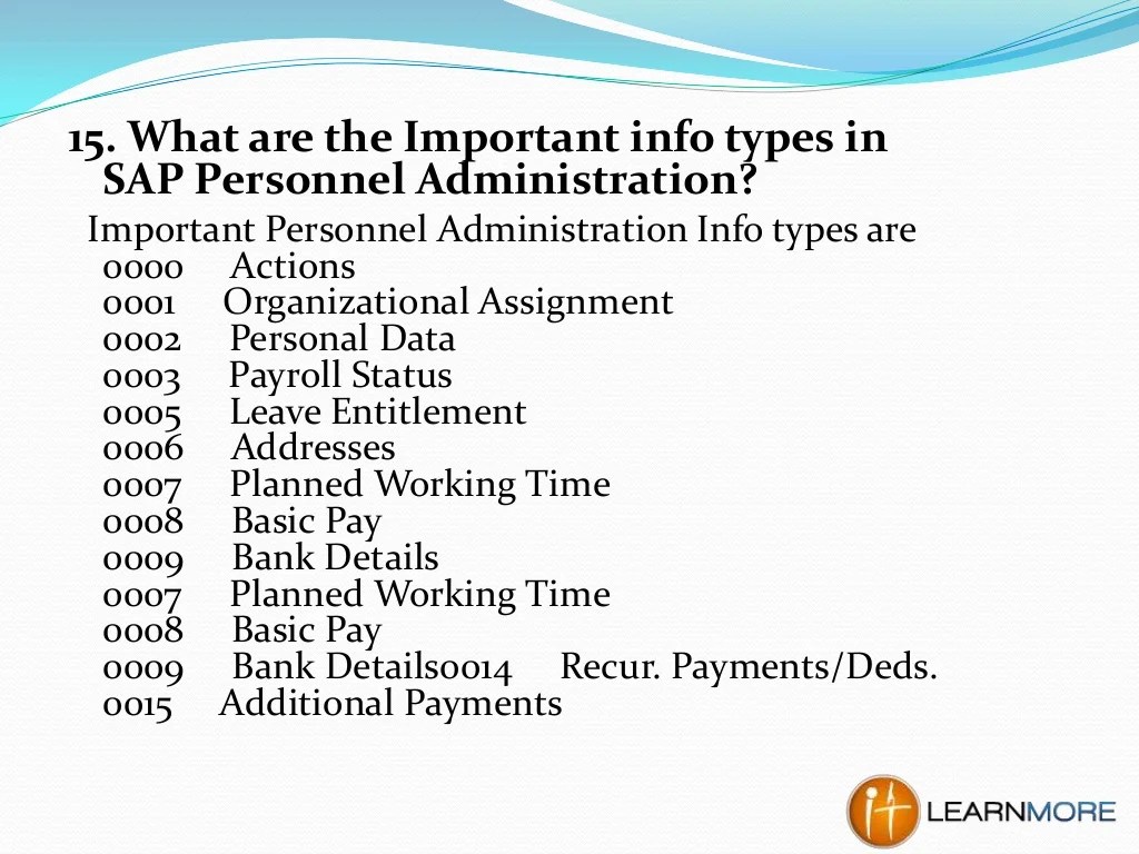 SAP HR AND HCM Interview questions