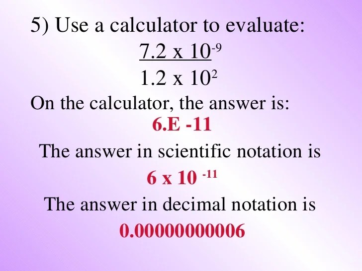 Scientific Notation