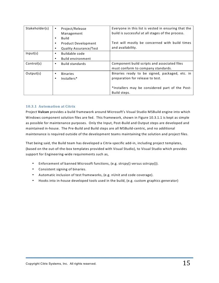 White Paper Creating a WorldClass Build System, and Getting It Right