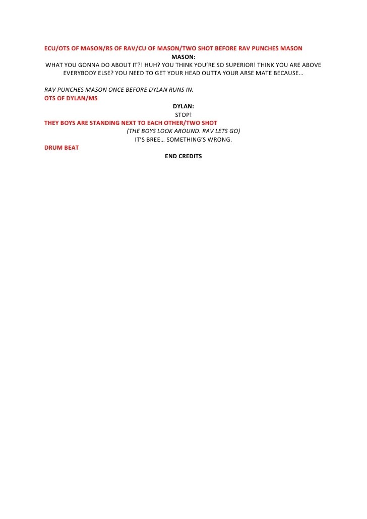 Script for Soap Opera Trailer