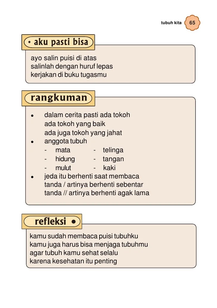 Tanda yang digunakan untuk berhenti saat membaca puisi Pasadena