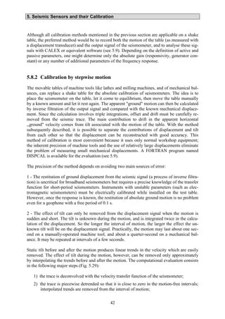Earthquake Seismic Sensor Calibration | PDF