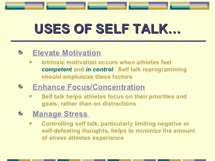 Self talk