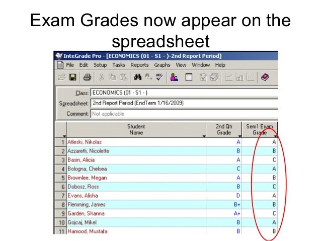 Semester grades