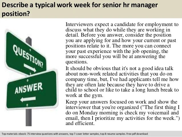 Senior hr manager interview questions