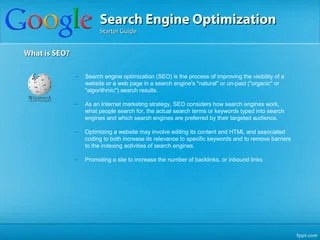 Search Engine Optimization Starter Guide | PPT