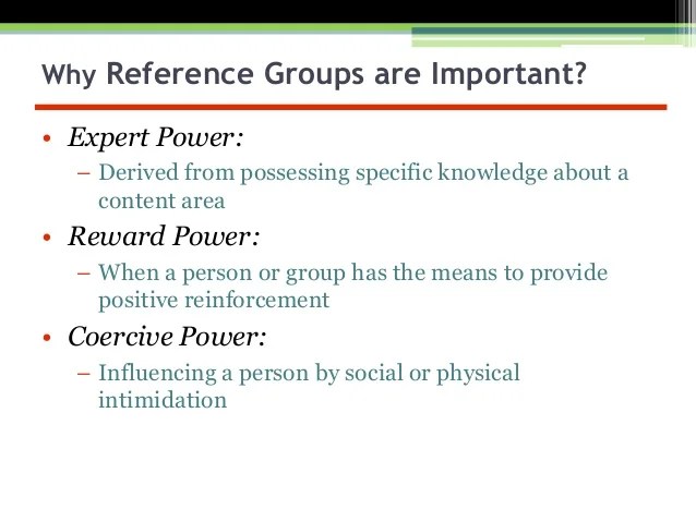 Reference Groups