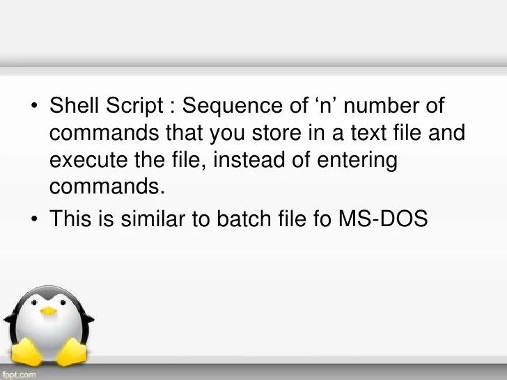 Shell scripting