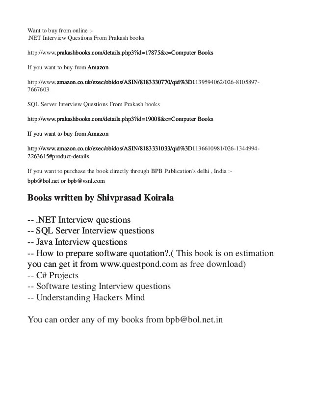 interview questions for