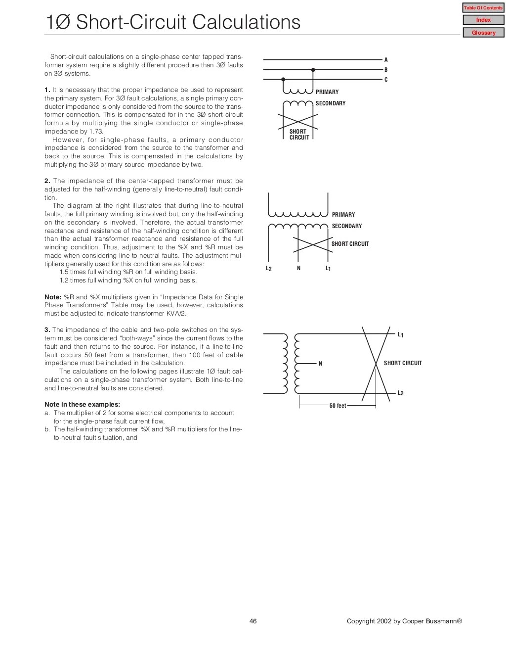 Short circuit current calculations