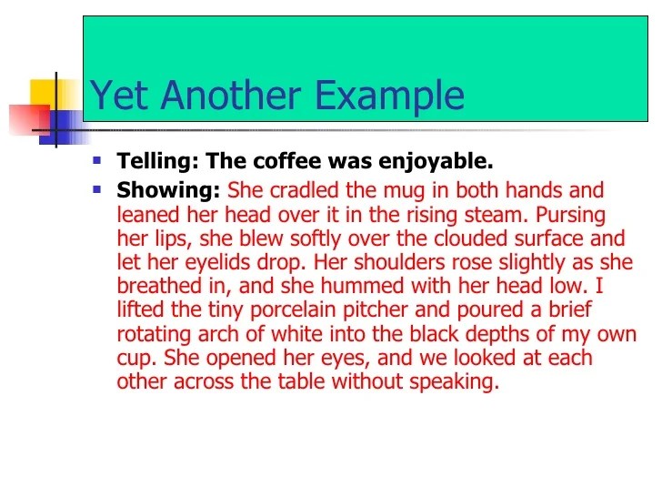 Showing Not Telling1