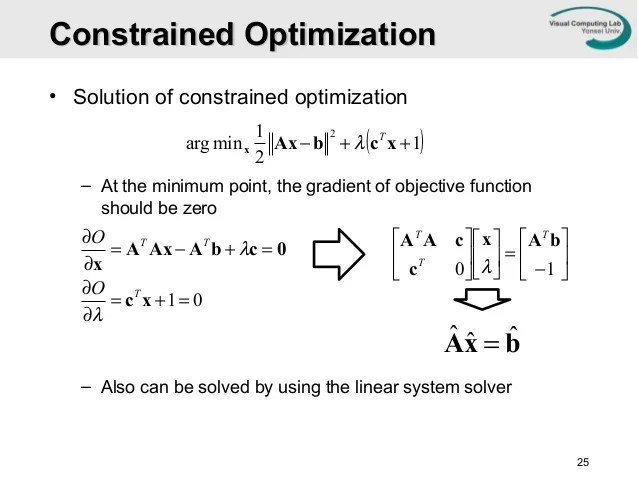 Least Square Optimization and SparseLinear Solver
