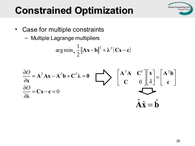 Least Square Optimization and SparseLinear Solver