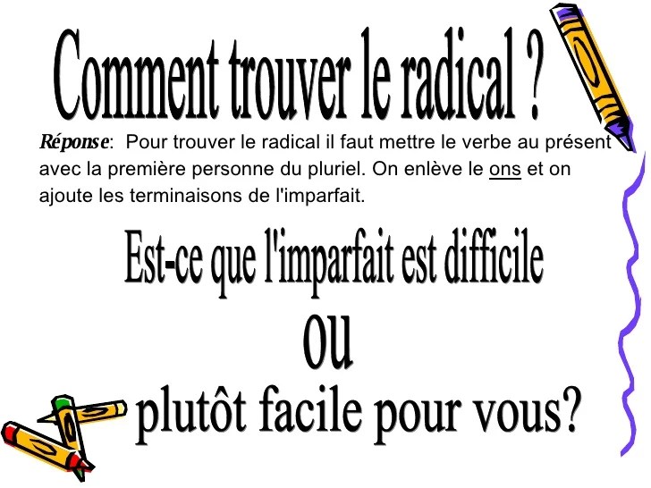 Comment trouver un radical