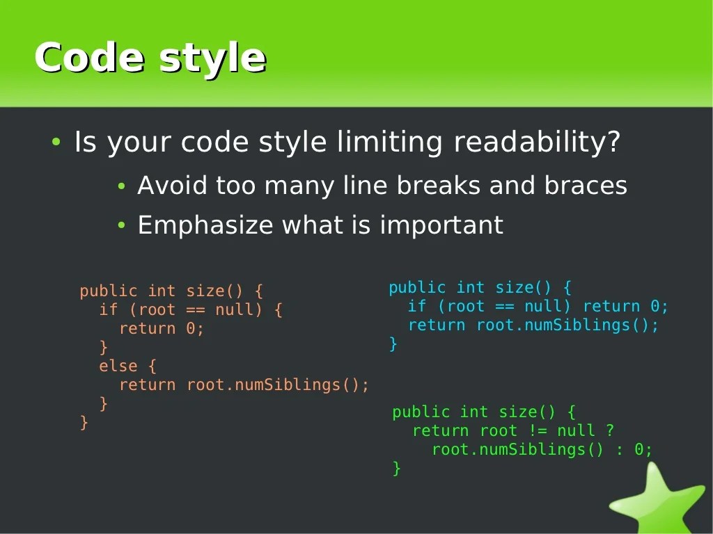 Code style Is your