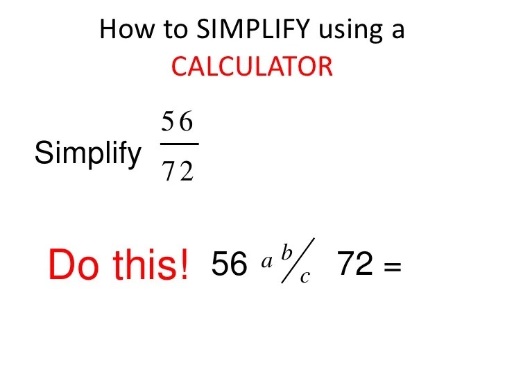 Simplifying Fractions