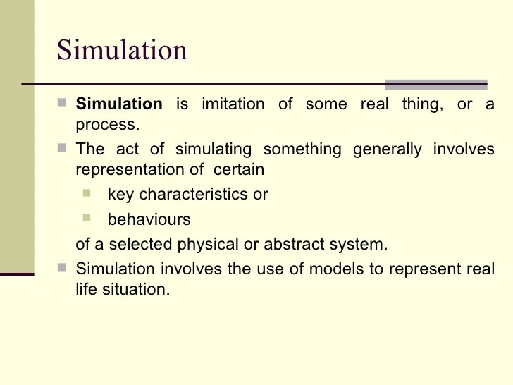 Simulation Techniques