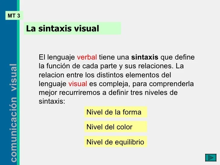 Sintaxis Nivel estructura