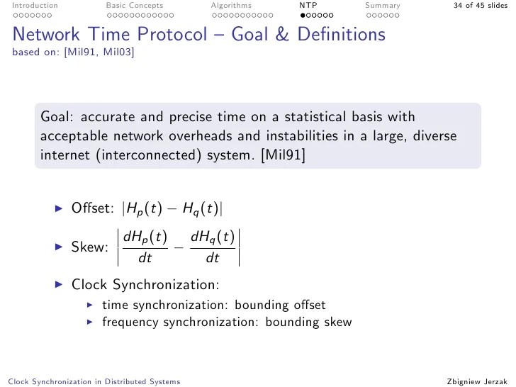 Clock Synchronization in Distributed Systems