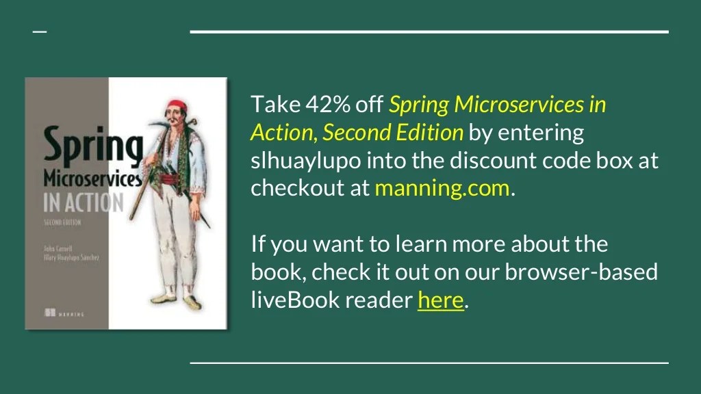 Spring Microservices in Action, Second Edition