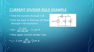 Current Divider rule | PPTX