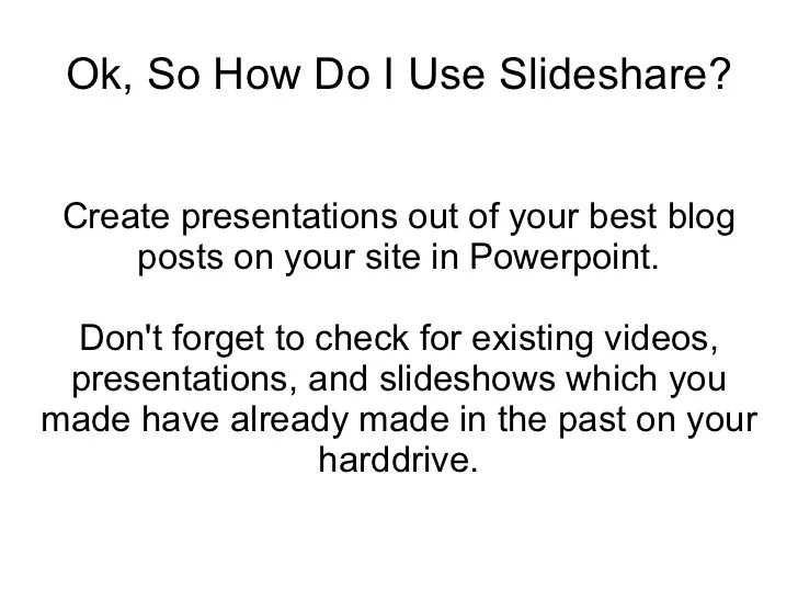 How to Use Slideshare