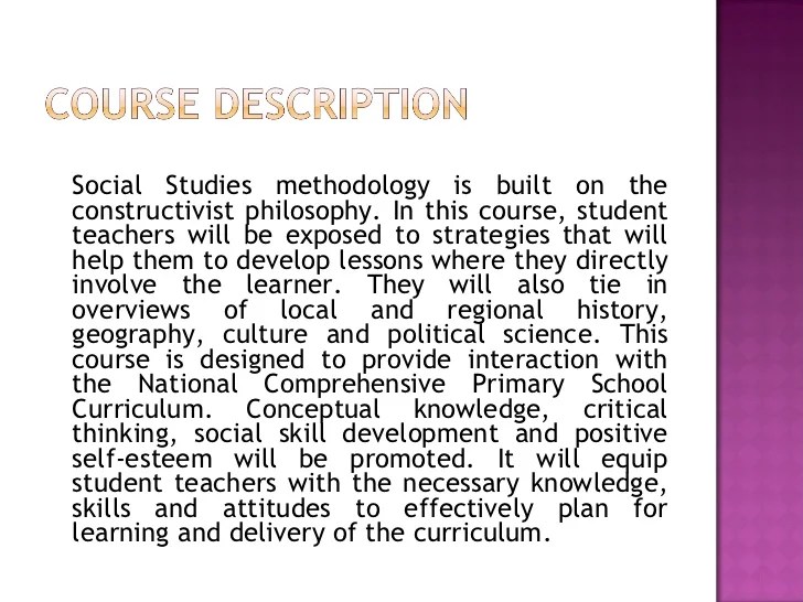 Social studies methods and concepts for primary esoc