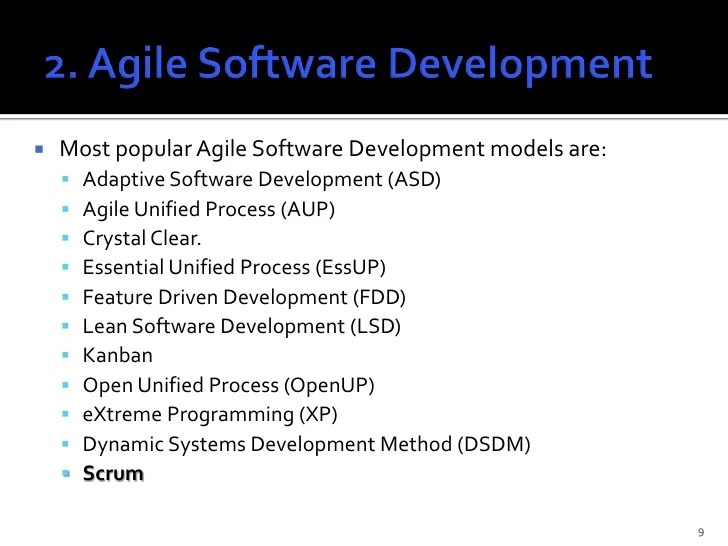 Agile Software Development & Tools