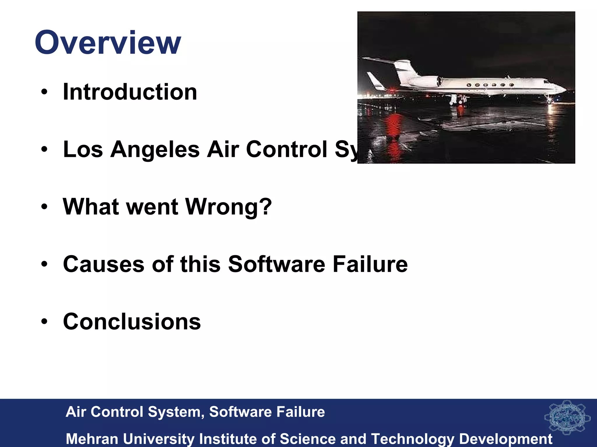Software Failure Air Traffic Control System PPT