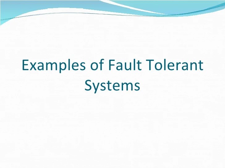 Software Fault Tolerance