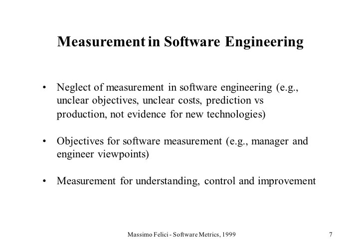 Software Metrics Software Metrics