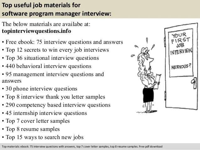 Software program manager interview questions