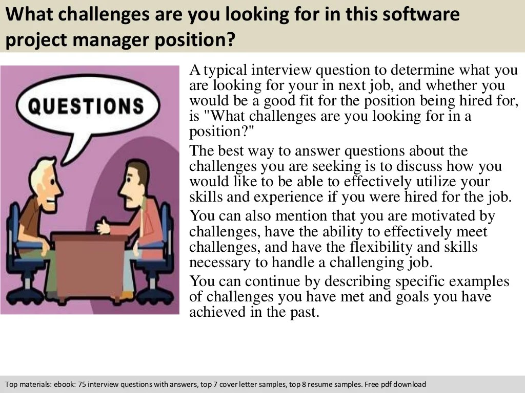 Software project manager interview questions