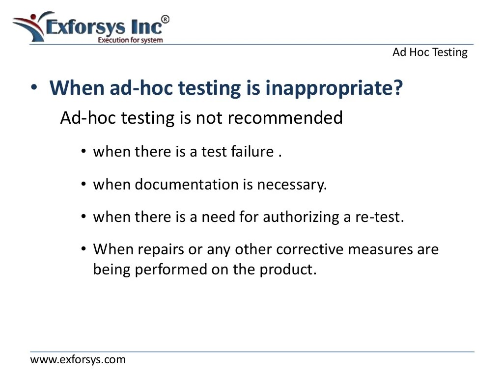 What is AdHoc Testing