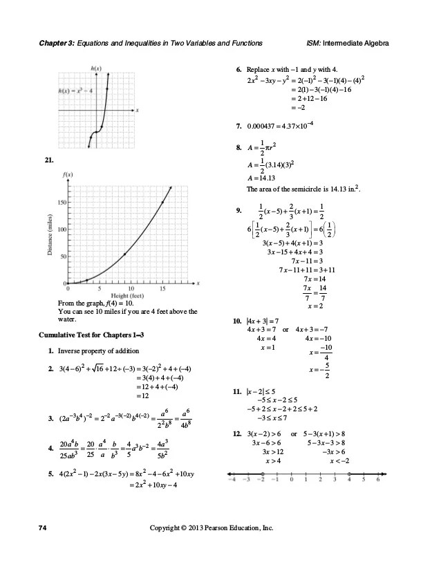 Solutions Manual for Intermediate Algebra 7th Edition by Tobey