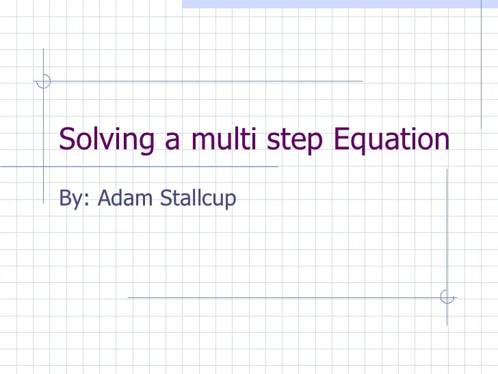 Solving a multi step equation tutorial