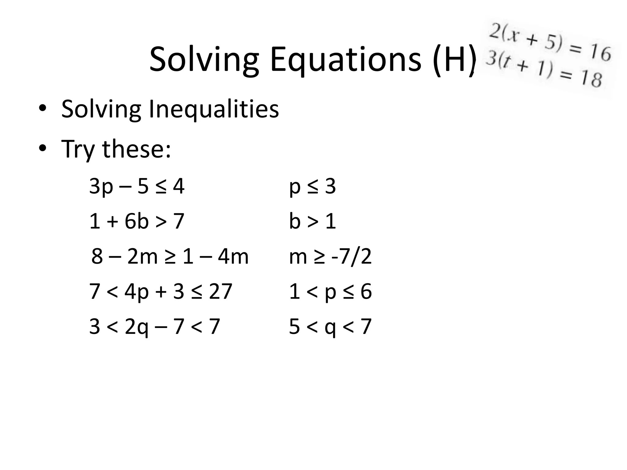 Solving equations | PPT