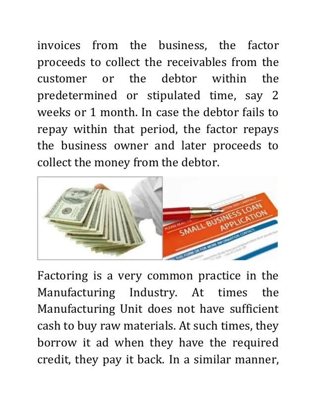 Some Facts on Accounts Receivable Factoring