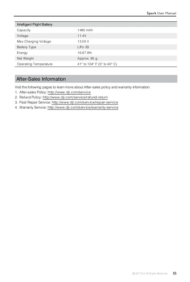 dji spark user manual v1.4