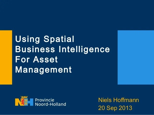 Using Spatial Business Intelligence For Asset