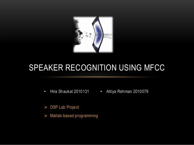 Speaker recognition using MFCC